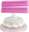 2 Pieces Border Silicone Fondant Baking Cake Molds - Pleated Lace Waves Mold for Cake Decorating, Sugarcraft,