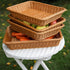 Yarlung 3 Pack Imitation Rattan Woven Bread Baskets, 11.8 Inch Poly Wicker for Food Serving and Display