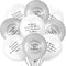 Gejoy 60 Pieces Memorial Balloons for Funeral Remembrance, White and Silver Balloons for Celebration of Life