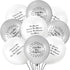 Gejoy 60 Pieces Memorial Balloons for Funeral Remembrance, White and Silver Balloons for Celebration of Life