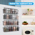 Spice Rack Organizer Wall Mount, 2 Packs Storage Shelf for Cabinet Door, Black Spice Organization Rack for Kitchen