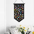 Kunyeah Wall Hanging Brooch Organizer Storage Case, Colorful Canvas Pin Board Stand for Enamel Pin Badge Display,