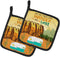 Caroline's Treasures VHA3025PTHD Retro Camper Camping Pot Holders Set, Heat Resistant Kitchen Hot Pads, 7.5 x 7.5