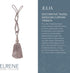Elrene Home Fashions Julia Rhinestone Tassel Curtain Tieback, 26", Mauve