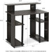 Furinno JAYA Simple Design Computer Writing Desk in Walnut