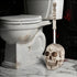 Set Set,Space LadyRosian Toilet Brush and Holder for Bathroom,Skullduggery Skeleton Gothic Bathroom Decor Toilet Bowl