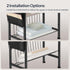 3-Tier BG412UBZ01 HOOBRO End Table with Charging Station, Small Side Table with Magazine Holder, Nightstand Bedside