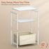 MISSLO Nursery Side Table for Living Room with Storage Basket Small End Tables for Small Spaces Kids Nightstand