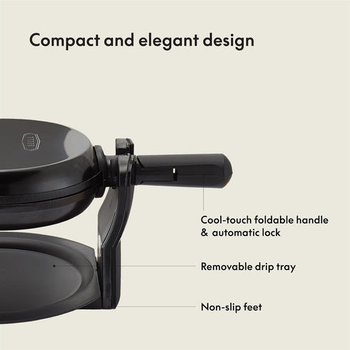 BELLA Classic Rotating Belgian Waffle Maker with Nonstick Plates, Removable Drip Tray, Adjustable Browning Control and Cool Touch Handles, Black by BELLA