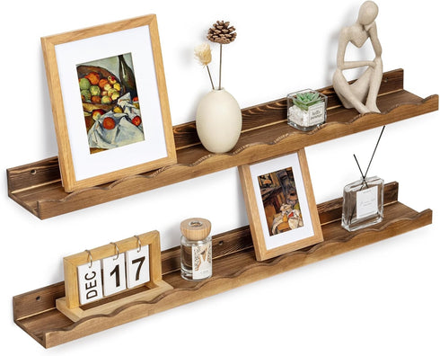Fun Memories Picture Ledge Shelf for Wall, 36 inch Pine Wood Nursery