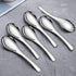 4 Pieces Stainless Steel Asian Soup Spoons, 6.3 Inch Heavy-Weight Short Handle Ramen Spoons