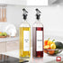 GMISUN Olive Oil and Vinegar Dispenser Bottle Set, 2Pack 17oz Kitchen Glass Bottles with Funnel and Labels