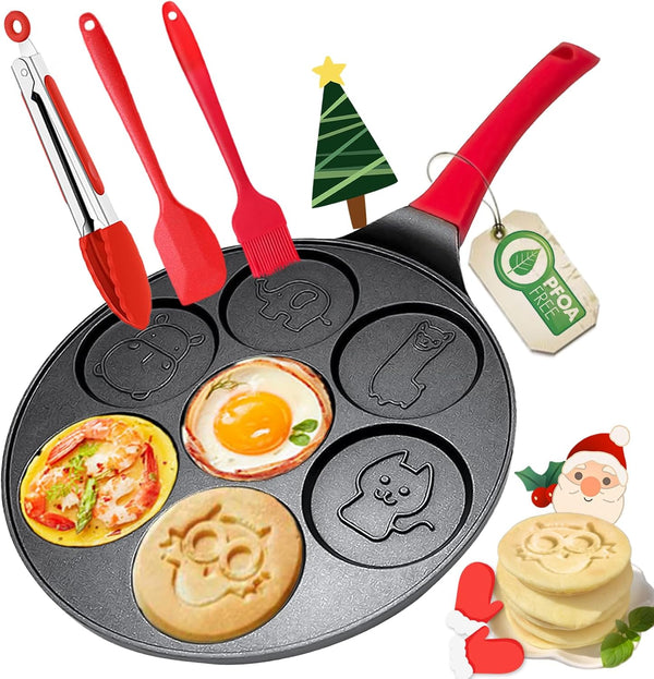 Egg Pan Omelette Maker, Nonstick Pancake Skillet for Breakfast, Cookies, Burgers