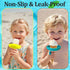 2-in-1 4 Silicone Popsicle Holders, Mess Free Ice Cream Cone Holders for Kids, Reusable & Dishwasher Safe Popsicle Drip