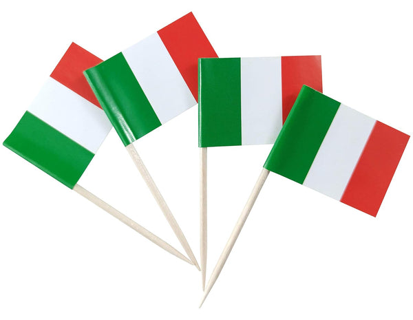 JBCD Italy Toothpick Flag Mini Cupcake Topper Flags, 200pcs for Party Decorations