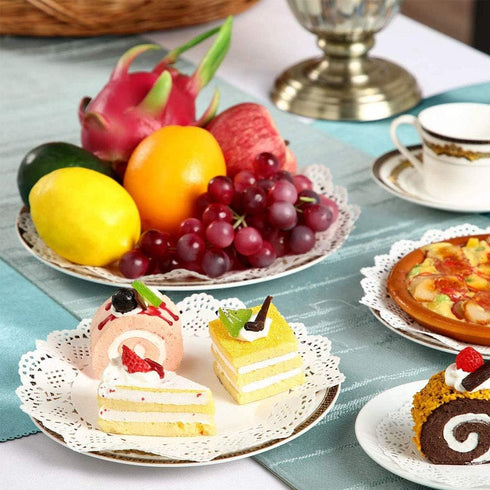 100 Pieces Paper Doilies, 6.5" Lace Round Decorative Placemats for Cake, Dessert, Wedding, Tableware Decoration