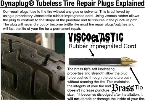 Dynaplug Ultralite Tubeless Tire Repair Tool Kit, Made in USA