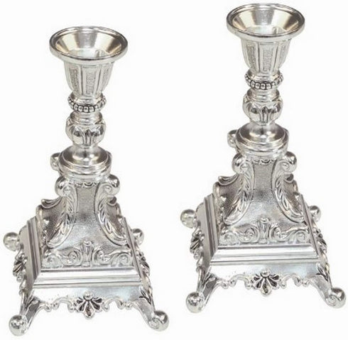 Majestic Giftware CS93100B Candle Sticks, 6-Inch, Silver Plated