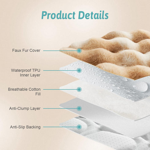 COZY 27.5x82.5 inch, KISS Couch Cover for Dogs Washable, Ultra Soft Faux Fur Pet Sofa Pad for Car Seat Protector