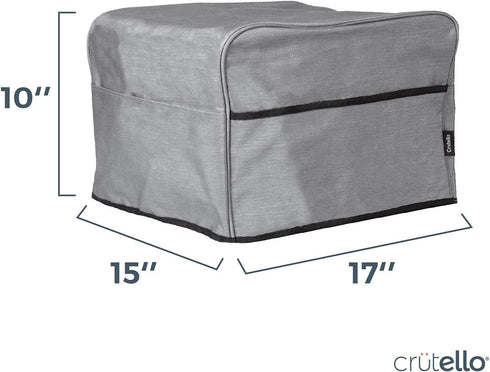 Crutello 4 Slice Toaster Oven Cover with Storage Pockets - Small Appliance Dust Covers, High Quality 4 Slice Toaster Cover, Toaster Oven Dust Covers For Kitchen Appliances