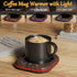3 Settings (113-167F) 1-12H 4 Mug Warmer Upgraded,Coffee Mug Warmer for Desk LEDs Light Temp Timer H Auto Shut Off