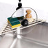 Tomorotec Compact Silicone-Coated Triangle Dish Drying Rack for Sink Corner - Foldable Stainless Steel Over-The-Sink
