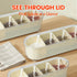 Tremeals 4 Set Countertop Clear Seasoning Box with Compartments - Spice Organizer with Lids and Spoons - Condiment
