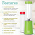 Euro Cuisine MM1R Personal Blender - Compact Red Smoothie Blender, Mini Cup for Shakes, Baby Food, Single Serve