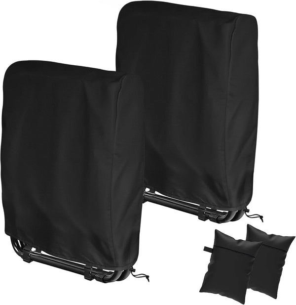 Kovshuiwe 2Pcs Outdoor Zero Gravity Folding Chair Cover Waterproof, Folding Chair Storage