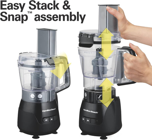 Hamilton Beach Stack & Snap 4-Cup Mini Food Processor & Vegetable Chopper - 250 Watts, Black