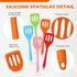 Rtteri 20 Pcs Small Serving Spatula, High Heat Resistant Silicone Turner, Nonstick Egg Spatula Flipper, Mini Slotted