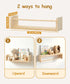 Set 3, Nursery Book Shelves for Wall of Natural Wood Bookshelves Wall Decor, Small Floating Shelf Organizer for Kids
