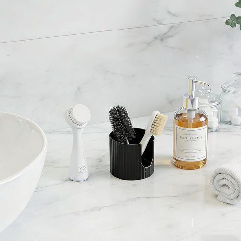 Countertop, 2pcs Ceramic Sponge Holder for Kitchen Sink - Dishwasher Safe Porcelain Dish Sponge Caddy Minimalist