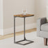 ULET353B01 VASAGLE C-Shaped End Table, Side Table for Sofa, Couch Table with Metal Frame, Small TV Tray Table