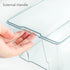 4 Pack Countertop, Hudgan Bread Box for Kitchen Bread Storage Container with Lid for Bagel, Donut and Cookies, Clear
