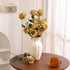 Veryhome 10 Pcs Gold Silk Roses - Artificial Bridal Wedding Bouquet, Real Touch Floral Decor for Christmas Party