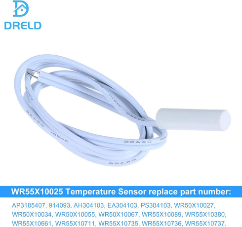 WR51X10055 Refrigerator Defrost Heater Kit, Replacement for GE Hotpoint, Includes Temperature Sensor and Thermostat