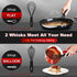 Walfos Whisk Combo, 11inch Flat Whisks and 10inch Balloon Whisk, Silicone Whisks for Cooking, Non Scratch Coated