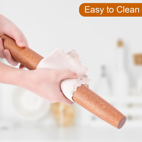 French Rolling Pin, 15.75 Inches Wooden Dough Roller for Baking, Classic for Fondant, Pizza, Pie Crust, Cookie