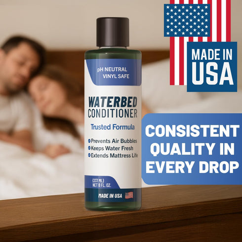 Escentile 2X 8 OZ Concentrated Waterbed Conditioner Made in USA pH Neutral & Vinyl Safe Formula Keeps Water Fresh