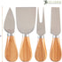 Totally Bamboo 4-Piece Cheese Tool Set, Charcuterie Board Accessories