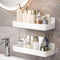 CGBE 2-Pack Acrylic Shower Shelves, Large Capacity Adhesive Shower Shelf, No Drilling