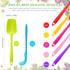 Patelai 7 Pieces Silicone Spatulas, 8.2 Inch Small Rubber Spoon Non Stick Kitchen Tools for Cooking and Baking