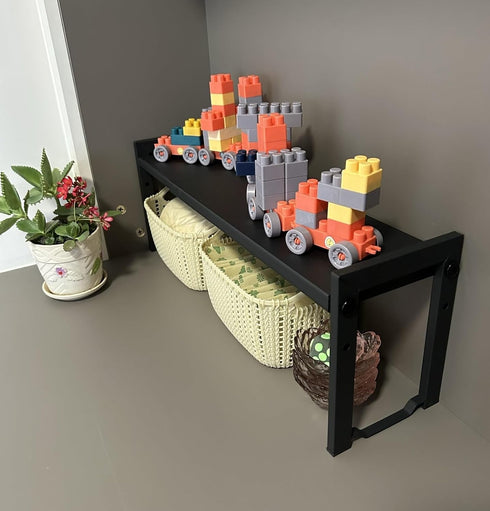 Small Expandable Shelf Organizer 16~26" Stackable Kitchen Counter Shelf Rack, 20LBS Sink Shelf Riser for Narrow Space