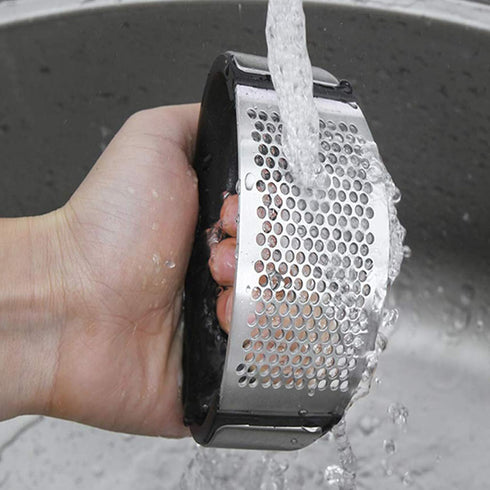 Garlic Press Rocker, Professional Stainless Steel Ginger Squeezer Kitchen Tool, Rust Proof, Dishwasher Safe, GP003