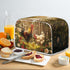 Rooster Chicken Toaster Cover for 4 Slice Brown, Washable Anti-Grease Cover for Kitchen, Dust Protection