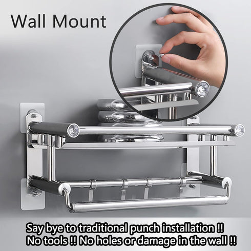 AIERSA 13 Pack Wall Hooks for Hanging, Screw Free Sticker for Mount Wall Shelf, Heavy Duty Reusable Adhesive Hooks