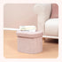 16.1"x12.2"x12.2" PINPLUS Storage Ottoman Boulce Tufted Oval Small Ottomans for Living Room Foot Rest with Storage