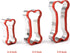 3-Piece Dog Bone Cookie Cutters Set - Dog Treats Cutters, Bone Shapes, Soft PVC Coated
