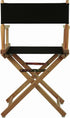 18" Casual Home Director's Chair Natural Frame with Black Canvas